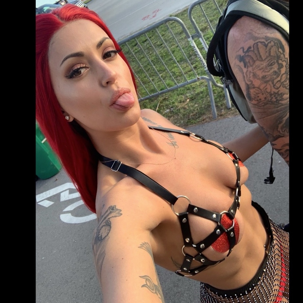RAVE SET: Fishnet diamond Velcro adjustable skirt, harness top, red bottoms (s)